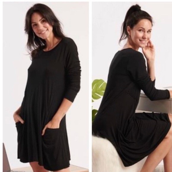 BETABRAND‎  SUMMER NIGHTS BLACK DRESS TUNIC - Picture 1 of 7